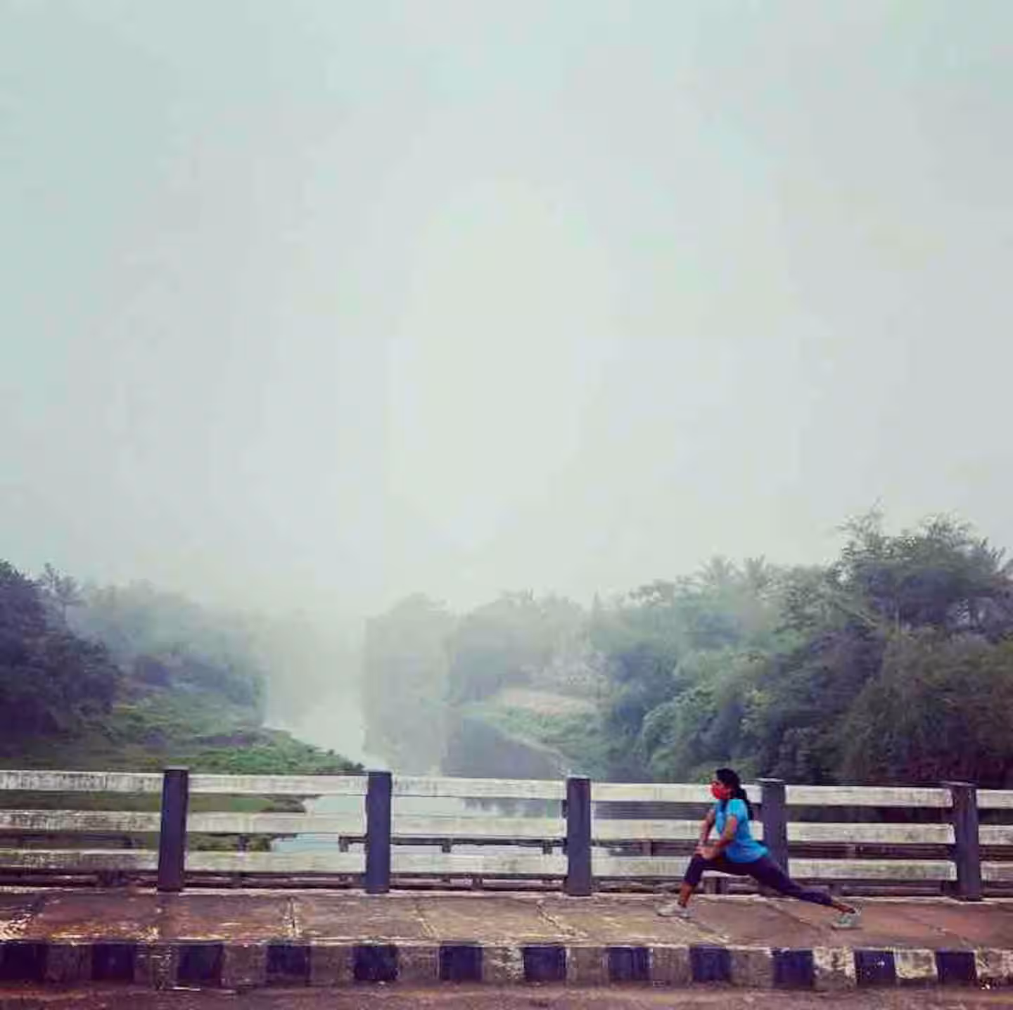 Outside the cottage at Lazyblue, Kabani Riverside