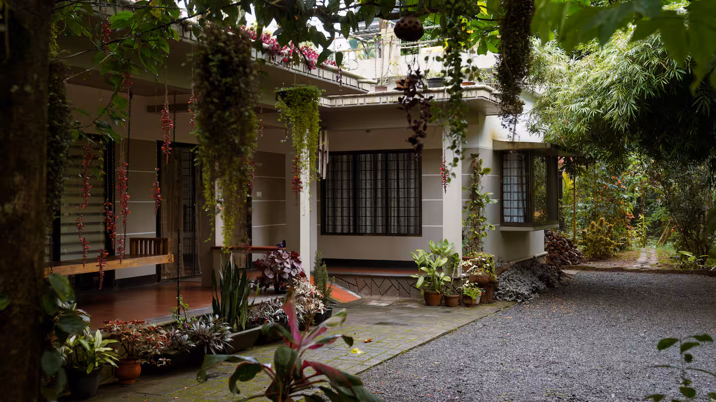 The patio at The Riverside Villa, Kabani Riverside