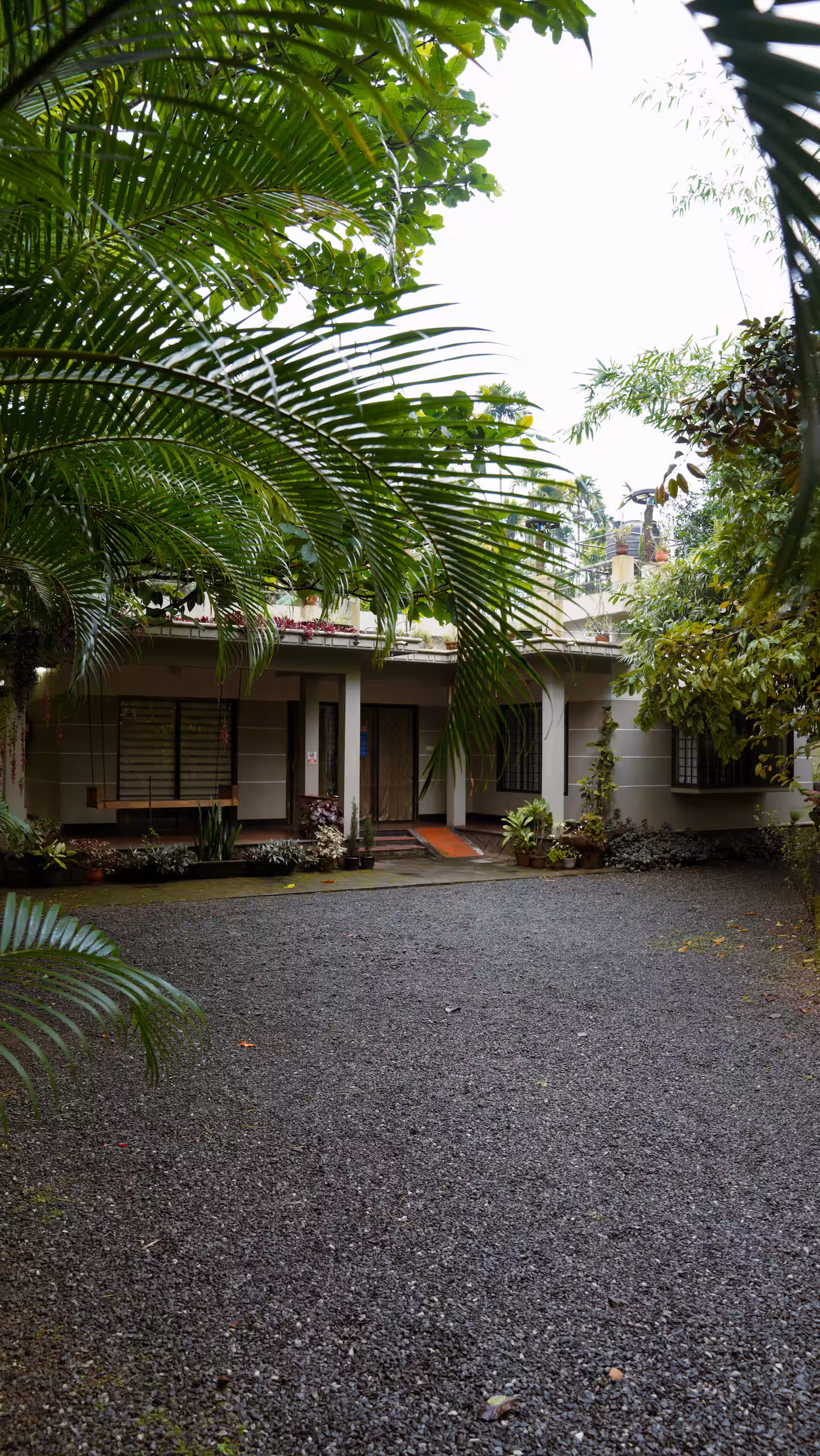 The patio at the Riverside Villa, set for a meal outdoors