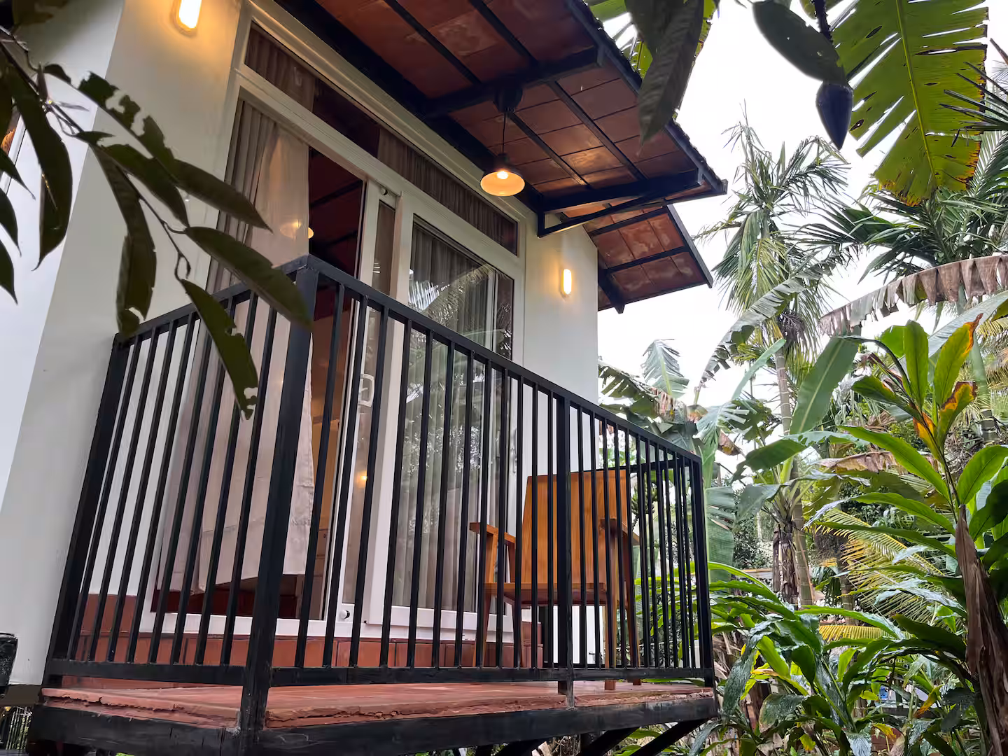 Outside the cottage at The Writer's Cabin, Kabani Riverside, Wayanad